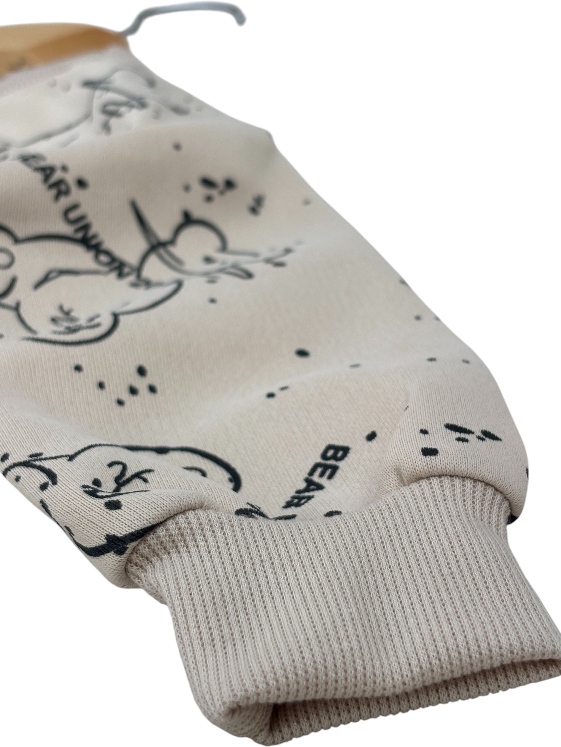 2 Cream Color Boys Sweatshirt With Joggers (1 Bag)_kidzysmile