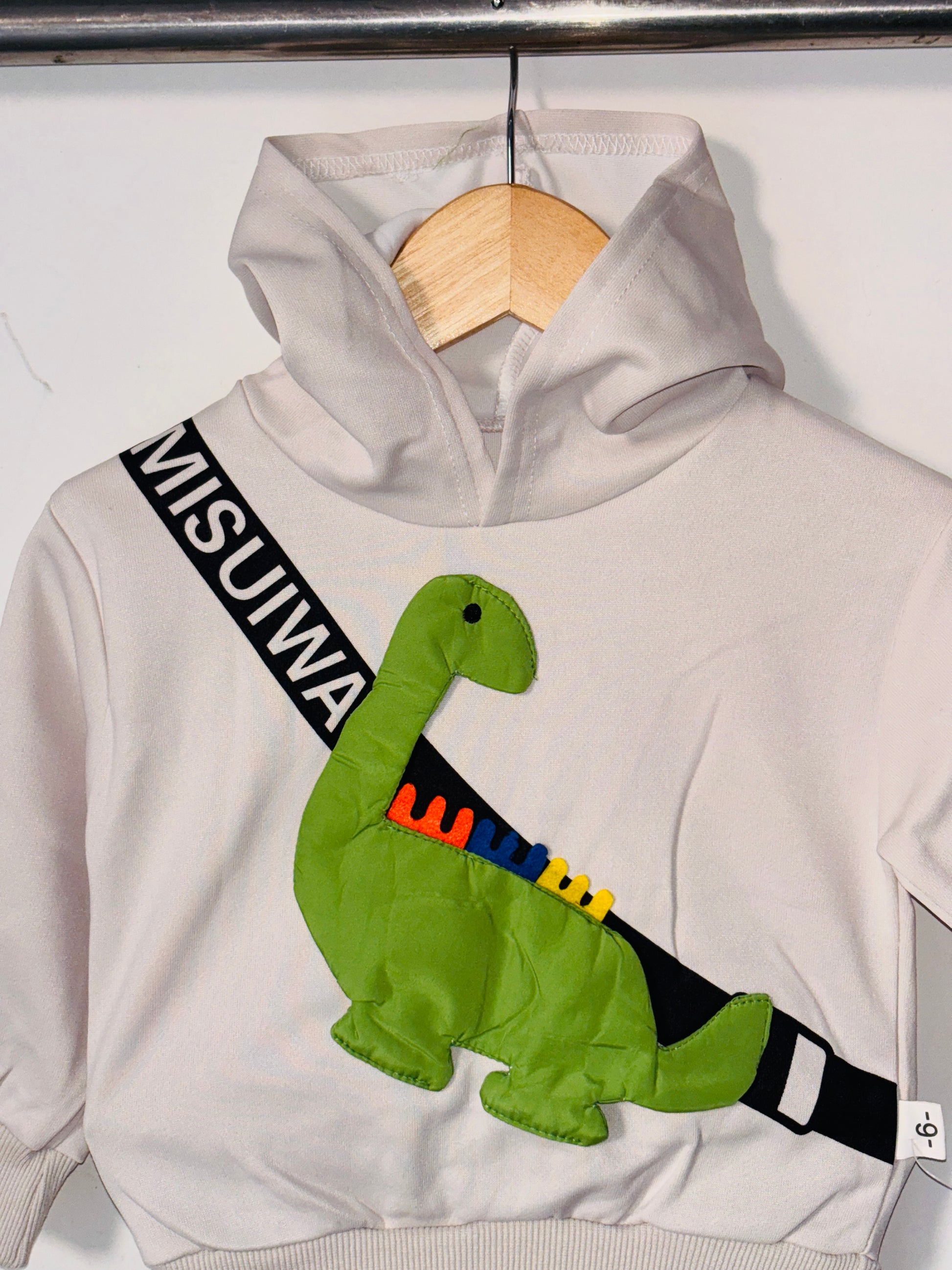 3 Boys Hooded Sweatshirt With Joggers Cream & Green Color_kidzysmile