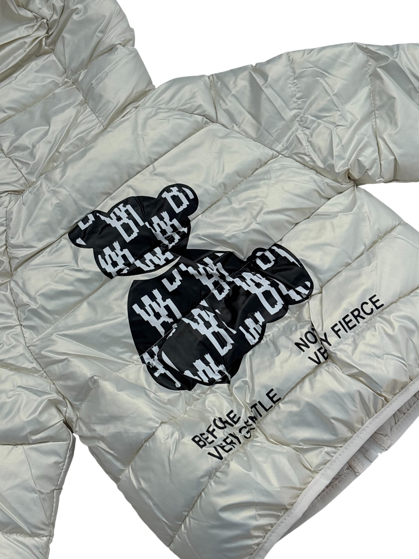 4 Boys/Girls Winter Wear Bear Hooded Puffer Jacket Ultra Soft & Warm Silver Color_kidzysmile