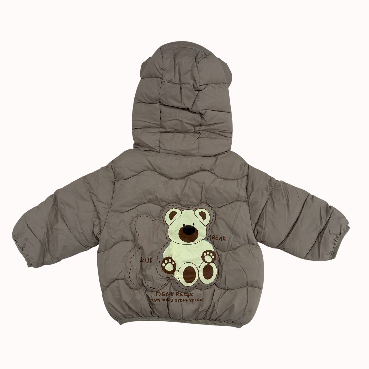 5 Boys/Girls Winter Wear Bear Hooded Puffer Jacket Ultra Soft & Warm Yellow Color_kidzysmile