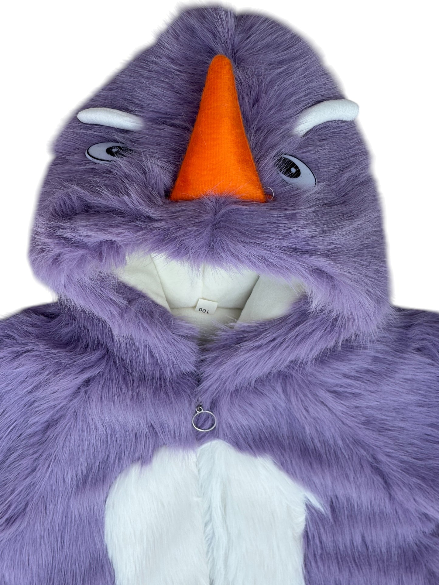 5 Kids Furry Winter Wear Purple Bird Costume Jacket with Hood & Soft Plush Design  Warm & Comfortable Outfit for Boys & Girls_kidzysmile