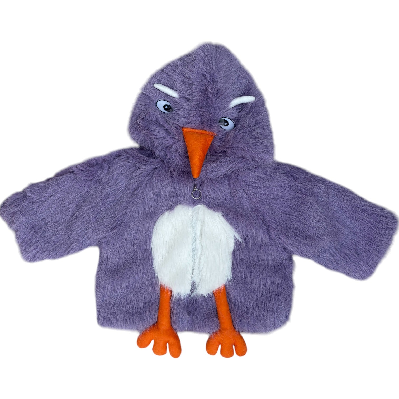 7 Kids Furry Winter Wear Purple Bird Costume Jacket with Hood & Soft Plush Design  Warm & Comfortable Outfit for Boys & Girls_kidzysmile